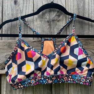 JoyLab Multicolor Geometric Bralette Sz M